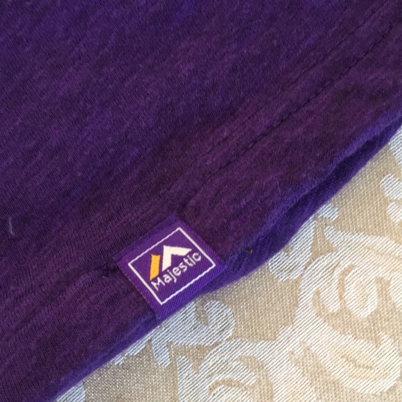 Hardwood Classics by Majestic slubknit Lakers baseball jersey - Picture 4 of 10